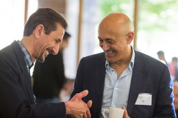 Jim Al-Khalili greets guest
