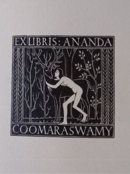 Girl with a Deer- Eric Gill (1920) Wood Cut