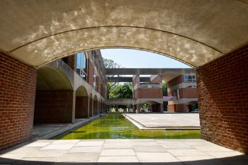 Falmer House quad and moat