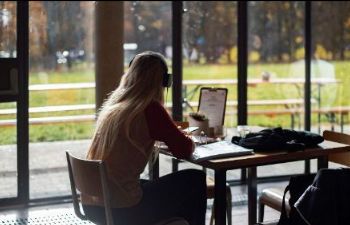 Person working in ACCA cafe
