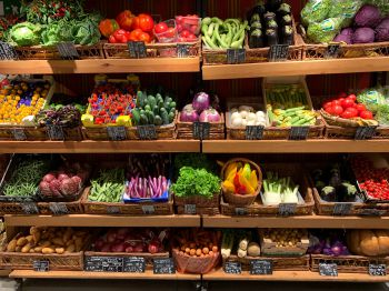 Supermarket fruit and veg