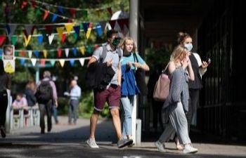 Students on campus