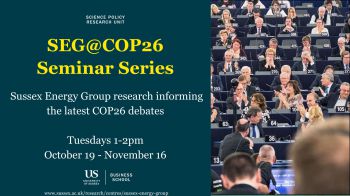 SEG@COP26 Seminar Title Card