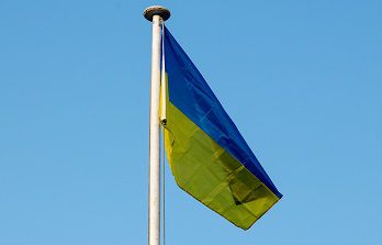 Ukraine flag at Sussex House