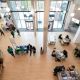 An image looking down over the inside of our new Student Centre