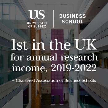 University of Sussex Business School 1st in UK for Research Income