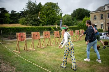 Sussex technicians throwing axes during the Technicians Conference 2023