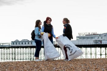 University beach clean