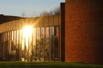 Sun reflecting off ACCA windows