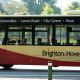 Brighton and Hove Yellow and red bus