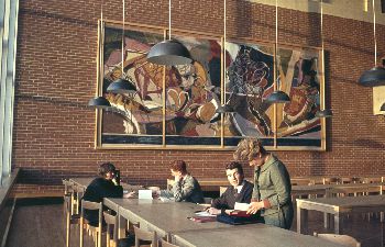 'Day’s Rest, Day’s Work', a mural by Ivon Hitchens, photographed here in the 1960s