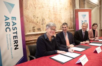 VC Professor Sasha Roseneil signs a Memorandum of Understanding for joining the Eastern Arc