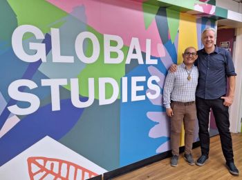 Juan Ruben Ruiz Zevallos and Dr Evan Killick at the School of Global Studies
