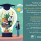 Invite graphic of faculty sat in a lightbulb filled with greenery