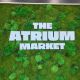 The Atrium Market sign made from petrified moss