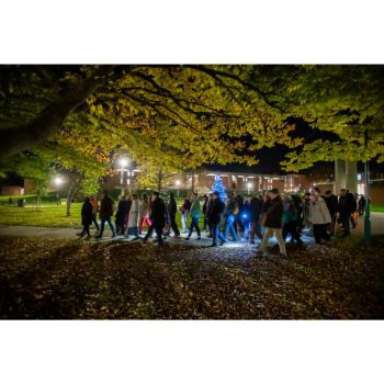Singing while walking up to The Swan Inn, Falmer © Tunde Alabi-Hundeyin II