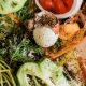 A selection of what can go into food waste, including egg shells and vegetable peelings