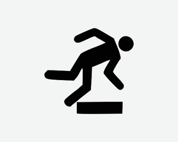 Person tripping over