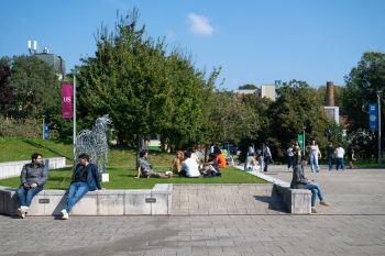 students outside jubilee