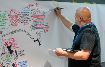Writing on a whiteboard