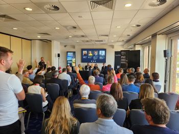 Professor Matthew Agarwala on his panel at the Liberal Democrat Party Conference