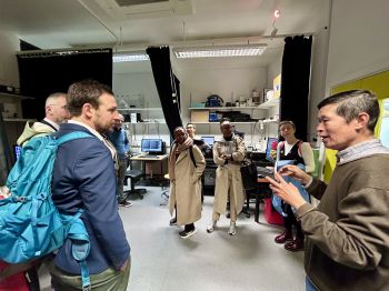The group visited the Sussex Genome Centre