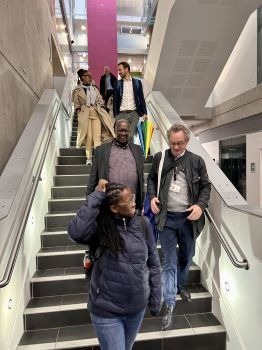 The visitors met with academics from SPRU and had a tour of the Jubilee Building