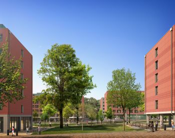 West Slope - looking from the Student Centre towards West Slope