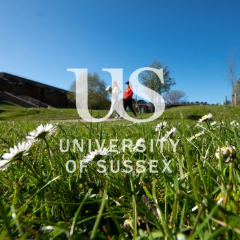 University Campus with spring flowers