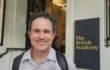 Professor Zoltán Dienes outside the British Academy