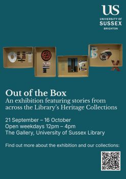 Out of the Box exhibition poster