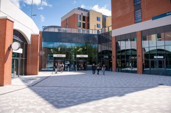 The Arches (left) next to the Student Centre