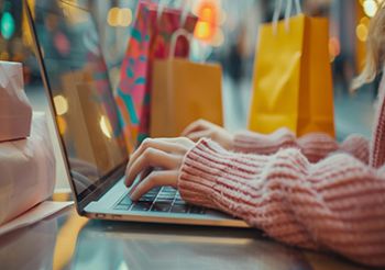 Image of person shopping online