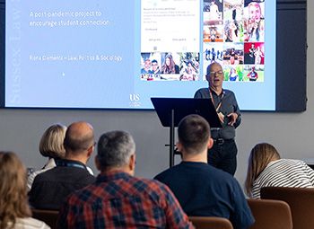 Photograph of David Rubain at Education Festival