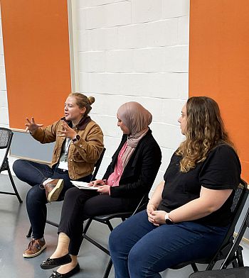 Panel of three speakers, Dr Louisa Rinaldi, Dr Samira Bouyagoub and Dr Aline Amorim Graf