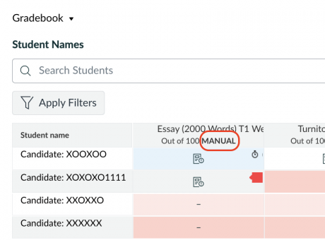 How to check manual marks release is set